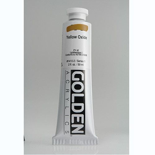 Golden, Heavy Body, Acrylic, Paint, 2oz, Yellow Oxide